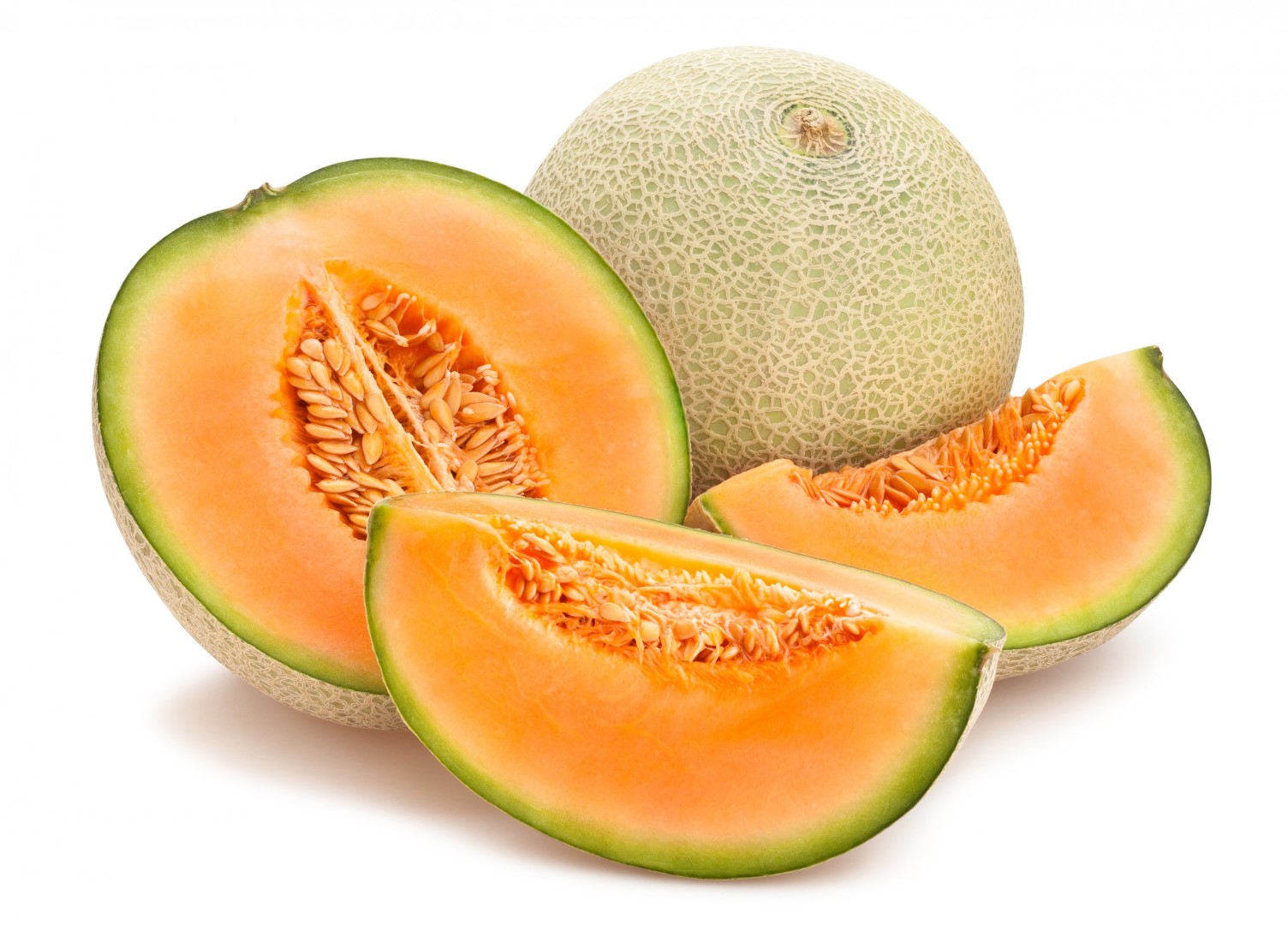 Sliced,Cantaloupe,Melon,Path,Isolated Sliced,Cantaloupe,Melon,Path,Isolated
