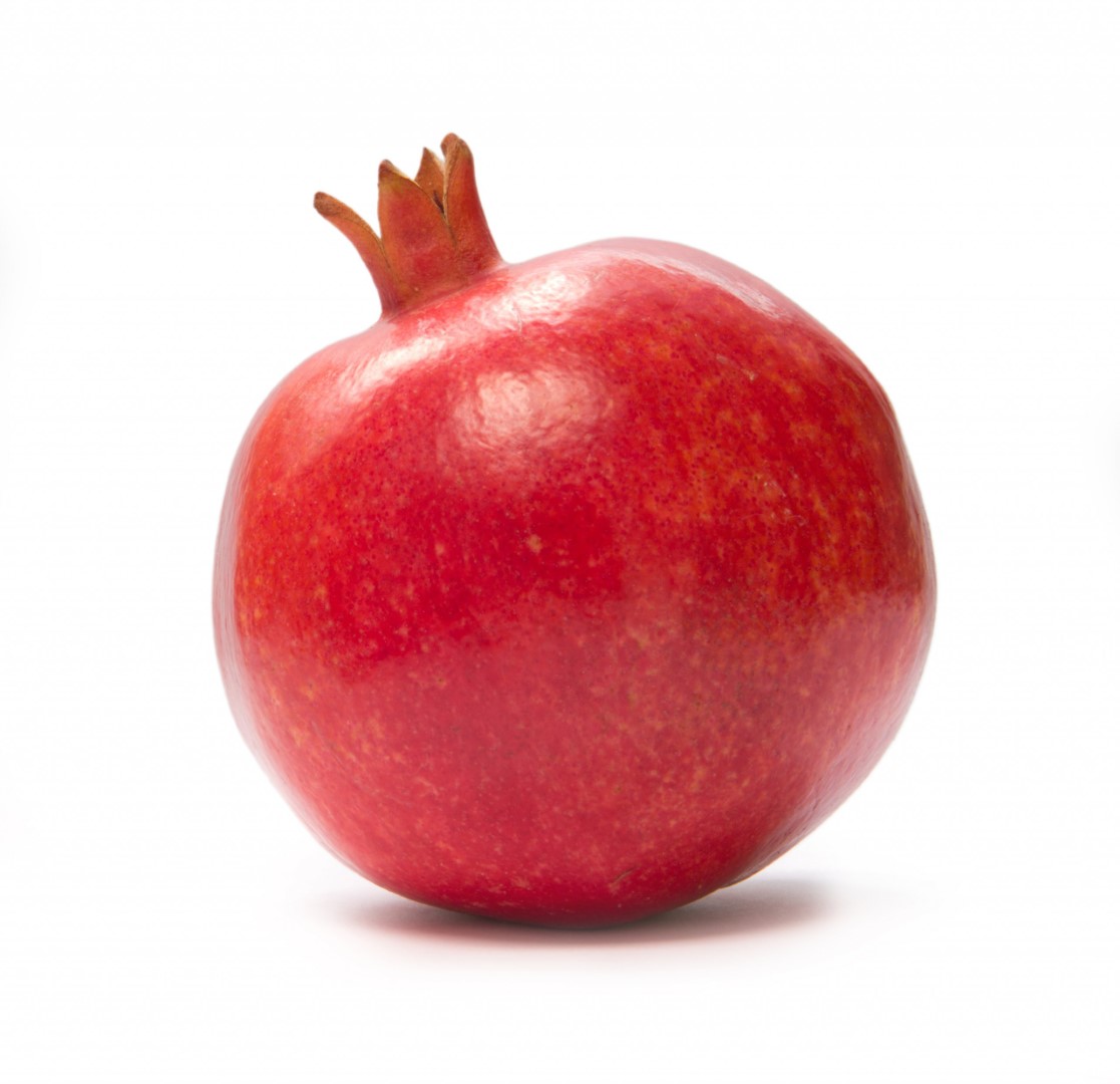 Ripe,Red,Pomegranate,On,A,White,Background Ripe,Red,Pomegranate,On,A,White,Background