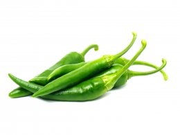 Green,Peppers,Isolated,On,White